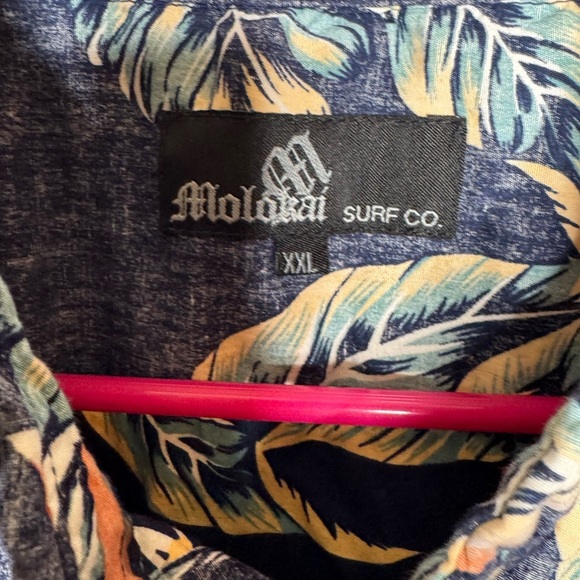 Molokai Surf Co Reverse Print Bird Of Paradise Hawaiian Shirt Short Sleeve Luau - Picture 3 of 9